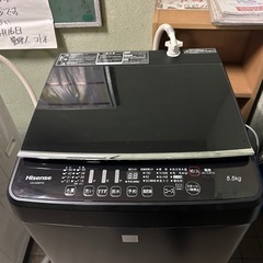2020年製 ハイセンス　洗濯機 5.5kgブラックの画像