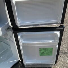 【RKGRE-543】特価！アイリスオーヤマ/90L 2ドア冷凍冷蔵庫/IRSD-9B-B/中古品/2024年製/当社より近隣無料配達！の画像