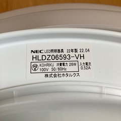2022年式 NEC  LED証明器具 2個セットの画像