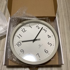 ニトリ　掛け時計　置き時計　ホワイトの画像