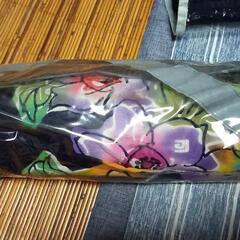 浴衣の生地 花柄 未使用の画像