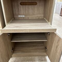 ★リユースのサカイ高崎店★TJ12319  食器棚 ベージュ H178.5×D43.5×W58 クリーニング済みの画像