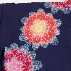 ネイビー花柄ユカタの画像