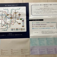 東京地下鉄株主優待の画像