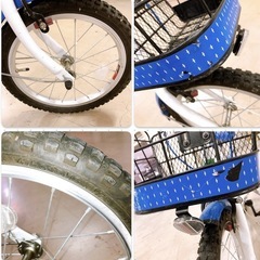子ども用自転車 16インチ ベネトン カゴ付き 補助輪なしの画像
