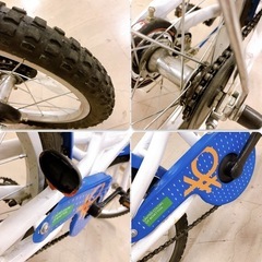 子ども用自転車 16インチ ベネトン カゴ付き 補助輪なしの画像