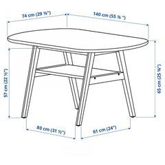 IKEA ダイニングテーブル140cmの画像