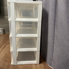 （決まりました）2個セット4段衣装ケース　引き出しの画像
