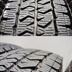 【BS BLIZZAK VL10 145/80R12 80/78N LT】スタッドレス【CVW 12インチ 3.5J4HPCD100+45】22年製 バリ溝 ハイゼット スクラム等　(MTQ525)クレジットカード QRコード決済可能の画像