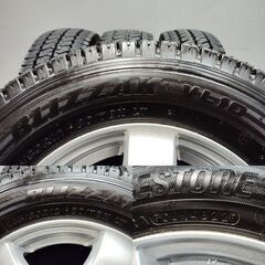 【BS BLIZZAK VL10 145/80R12 80/78N LT】スタッドレス【CVW 12インチ 3.5J4HPCD100+45】22年製 バリ溝 ハイゼット スクラム等　(MTQ525)クレジットカード QRコード決済可能の画像