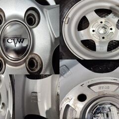 【BS BLIZZAK VL10 145/80R12 80/78N LT】スタッドレス【CVW 12インチ 3.5J4HPCD100+45】22年製 バリ溝 ハイゼット スクラム等　(MTQ525)クレジットカード QRコード決済可能の画像