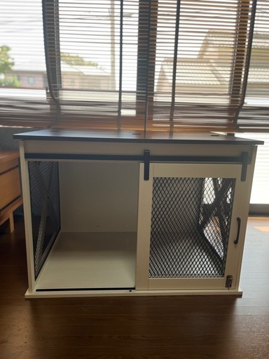 おしゃれ　天板付き木製犬用ゲージ