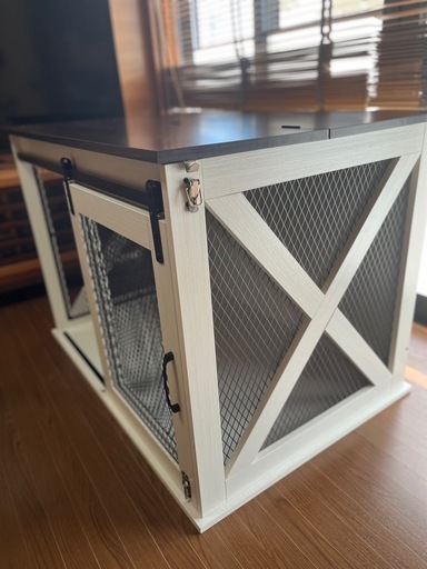 おしゃれ　天板付き木製犬用ゲージ