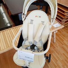 【リユースのサカイ八街店】★ジモティ割あり★ ベビーカー　ホワイト　クリーニング済　YJ7083の画像