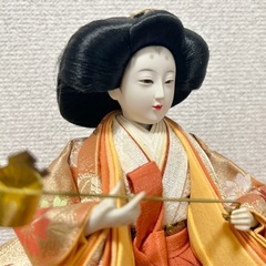 ひな人形 雛人形　三人官女　好光作　3体セット オレンジ金色の画像