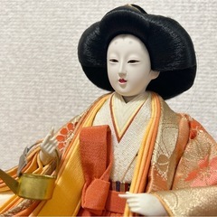 ひな人形 雛人形　三人官女　好光作　3体セット オレンジ金色の画像