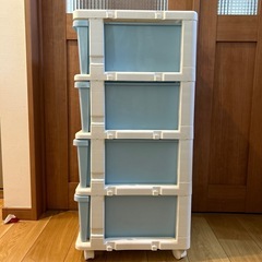 収納ボックス キャスター付き  ブルーの画像
