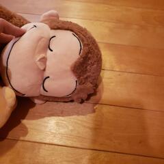 眠るおさるのジョージ人形　ジャンク品の画像
