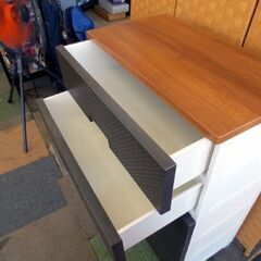 5段プラチェスト 幅75cm 高さ105cm 奥行41cm  家具 ブラウン 茶色 プラスチックチェスト  衣類収納 タンス 札幌市 北20条店☆の画像