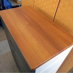 5段プラチェスト 幅75cm 高さ105cm 奥行41cm  家具 ブラウン 茶色 プラスチックチェスト  衣類収納 タンス 札幌市 北20条店☆の画像