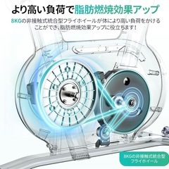 【新品未開封】自己発電式・アプリ連携 フィットネス　スピンバイクの画像