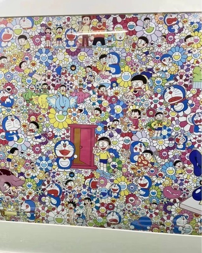 村上隆 × ドラえもん コラボ 版画 【あんなこといいな 出来たらいいな】 額装済