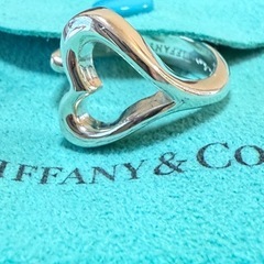 Tiffanyオープンハート925リング10号位の画像