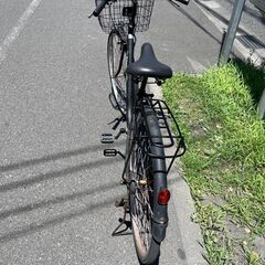 自転車　No.399　ブラック　27インチ　6段切り替え付き　※シフトグリップ欠品、ペダルグリース切れ　【リサイクルショップどりーむ荒田店】の画像