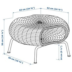 【受渡し決定
】IKEA スツール GAMLEHULT イケア ガムレフルト オットマン の画像