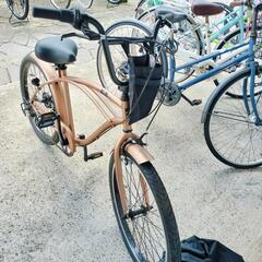 自転車　ブロンズカラー　新品同様の画像
