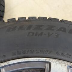 ブリヂストン　ブリザック　DM−V3 スタッドレス　2024年製　新品同様　ホイールは中古　225/60R17 PCD100の画像