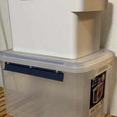 食器 調理器具 米びつ×2   山崎実業サイドラックの画像