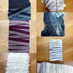 【新品】手芸材料まとめ売り｜レース布・ゴムテープ・花柄刺繍・ファスナーなど多数の画像