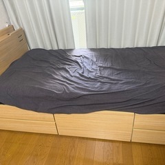 【一部破損あり】シングルベッド&マットレスの画像