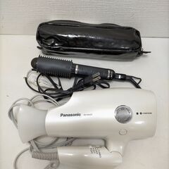 パナソニック　ドライヤー　白　ナノケア＆モッズヘア　ヘアアイロン　黒　セット　250730-6Yの画像
