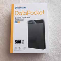 【新品未使用】外付けハードディスク500GB　ポータブルハードディスクの画像