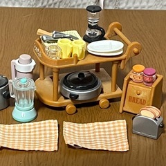 シルバニアファミリー、家具などのセット5種、中古の画像