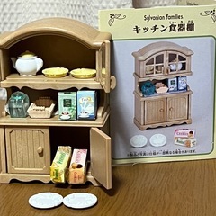 シルバニアファミリー、家具などのセット5種、中古の画像