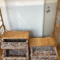 ラタンハンガーラック【町田市再生家具】251290の画像