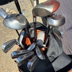 ジャンク HONMA アイアン9本 CL-905 3〜SW Big-LB280 DUNLOPキャディバッグ付 ドライバー FW UT含む 手渡し限定 ゴルフクラブセットの画像