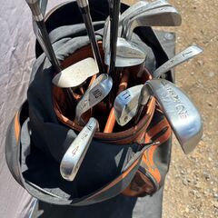 ジャンク HONMA アイアン9本 CL-905 3〜SW Big-LB280 DUNLOPキャディバッグ付 ドライバー FW UT含む 手渡し限定 ゴルフクラブセットの画像