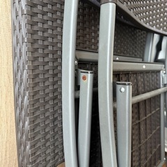 山善 YAMAZEN ガーデンテーブルセット ラタン調 LBS-3の画像