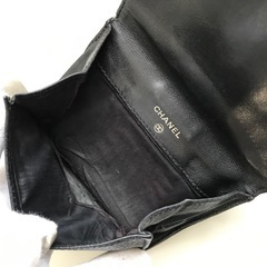 CHANEL シャネル レザー 折り財布の画像