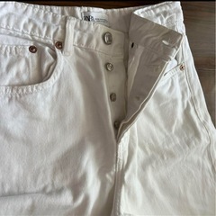 ZARA ザラ ホワイトデニム　白デニム パンツ  の画像