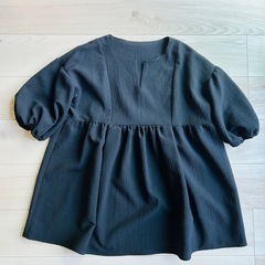 DISCOAT チュニック　ブラック　マタニティ　仕事着　体型ぼかし　Mサイズ　ゆったり　大きめの画像