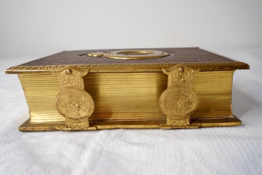 フランス アンティーク 革製アルバム 真鍮装飾 19世紀 フランス アンティーク 革製アルバム 真鍮装飾 19世紀