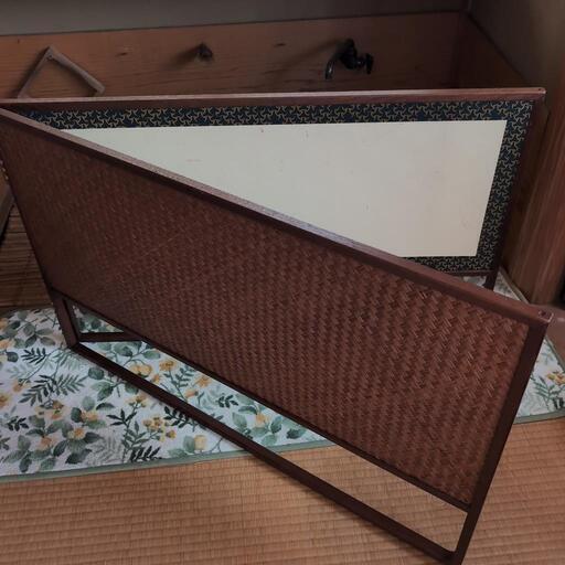 【アンティーク】風炉先屏風 茶道具 古民具 和風 伝統工芸  パーテーション お茶道具風炉先屏風 (ハリネズミ) 東鷲宮のオフィス用家具
