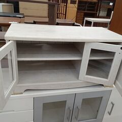 リユースのサカイ栃木店★ジモティ割あり★  TV台 ホワイトベージュ W86×D41×H44 クリーニング済み TC10004の画像
