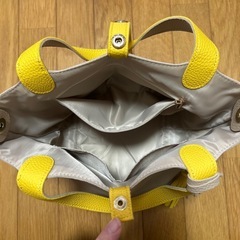 美品　2WAY バッグ　イエロー×ベージュの画像