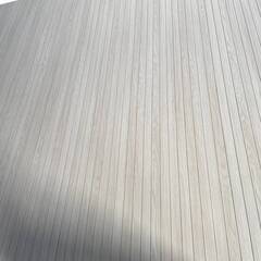 ★未使用訳アリ★ ウッドカーペット Neore 江戸間6畳 アイボリー 軽量 260×350cm 軍手付きの画像